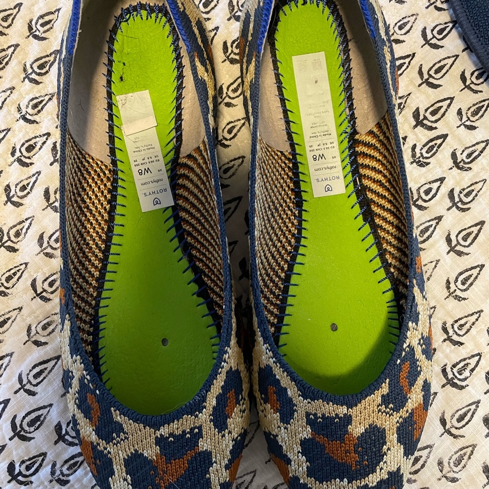 Rothy’s Size 8 Square Leopard Print Flats - image 3